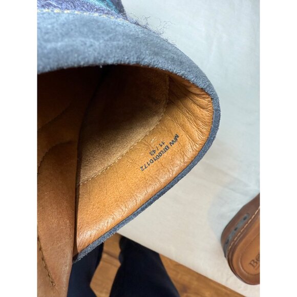 Børn Womens Wool Slip-On Mules With Geometric Pattern & Leather Sole - Picture 11 of 13